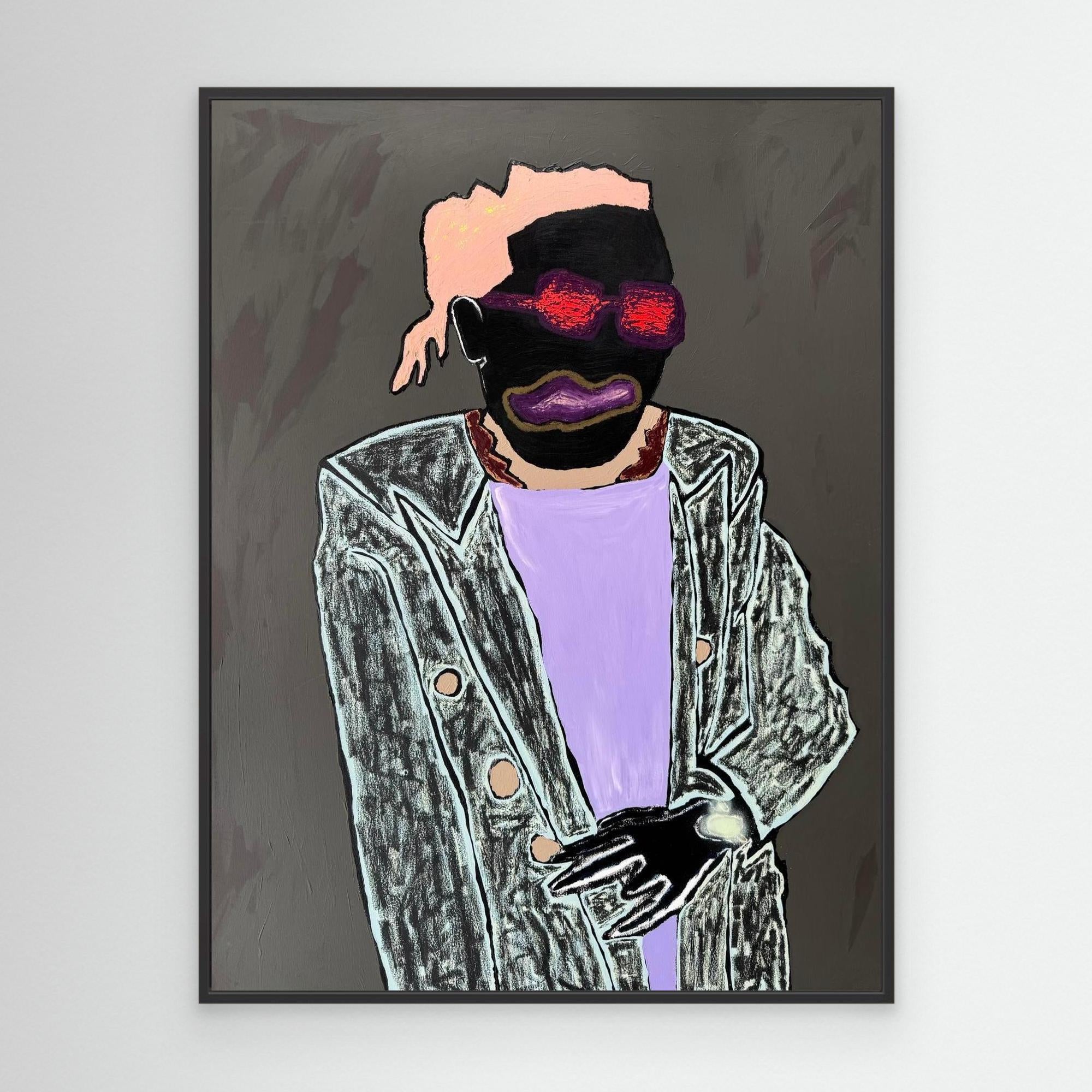 Man with red glasses