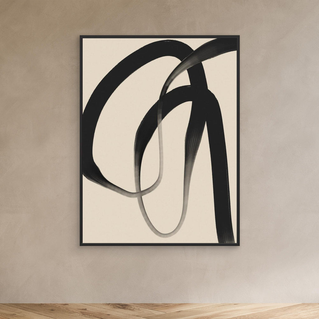 Black line on beige