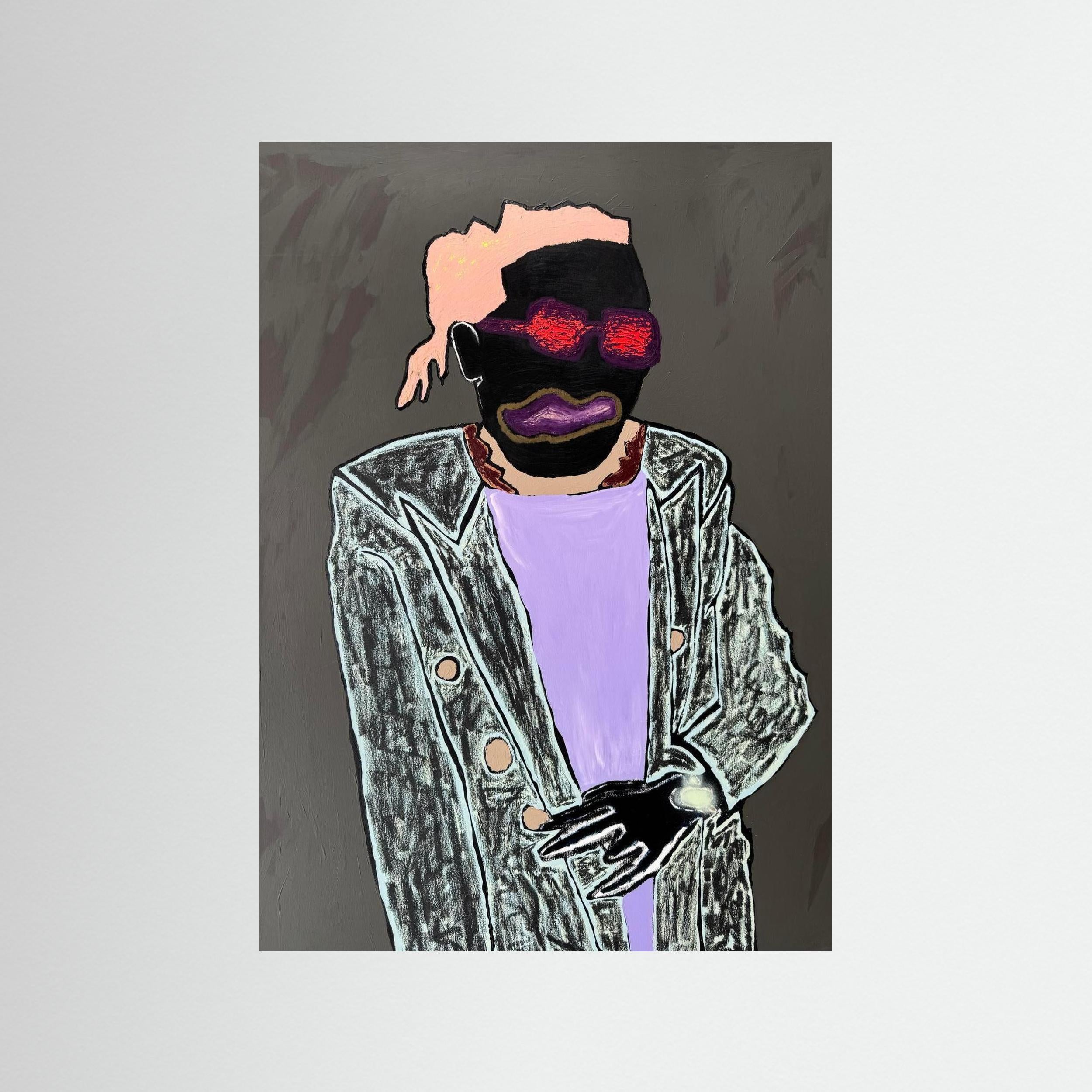 Man with red glasses