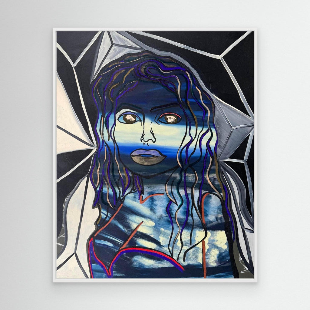 Woman in blue