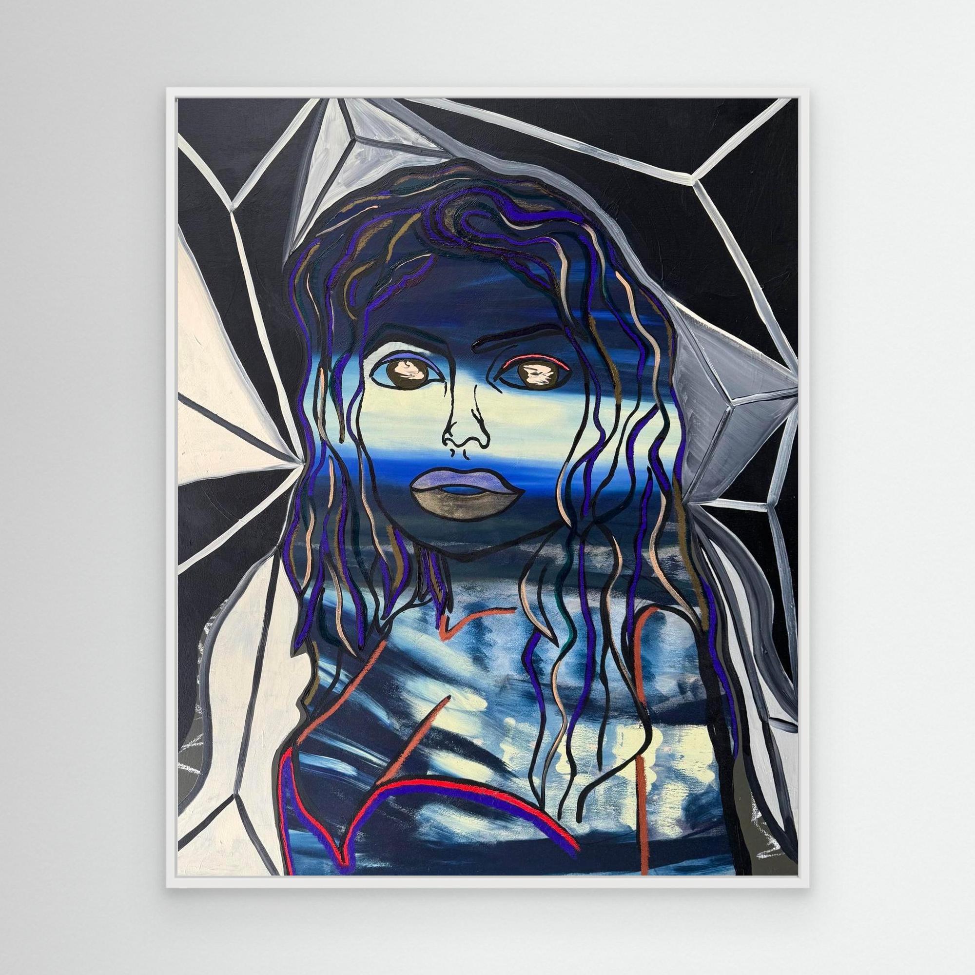 Woman in blue