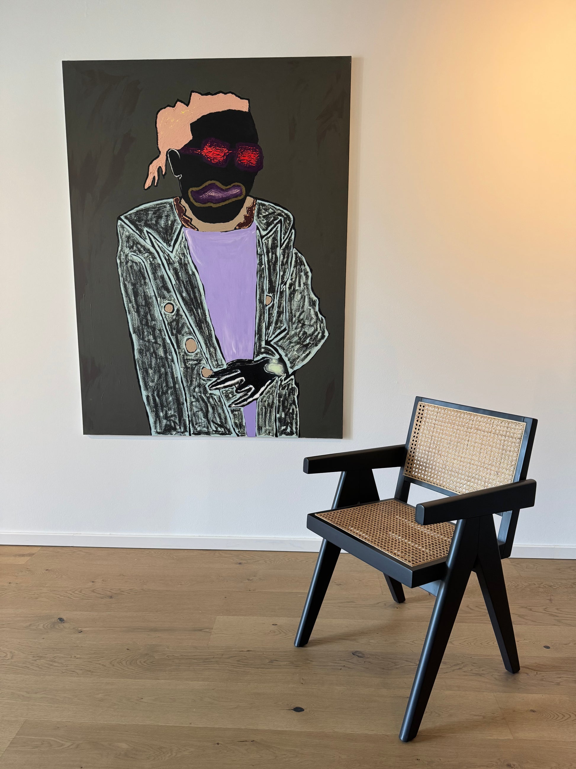 Man with red glasses
