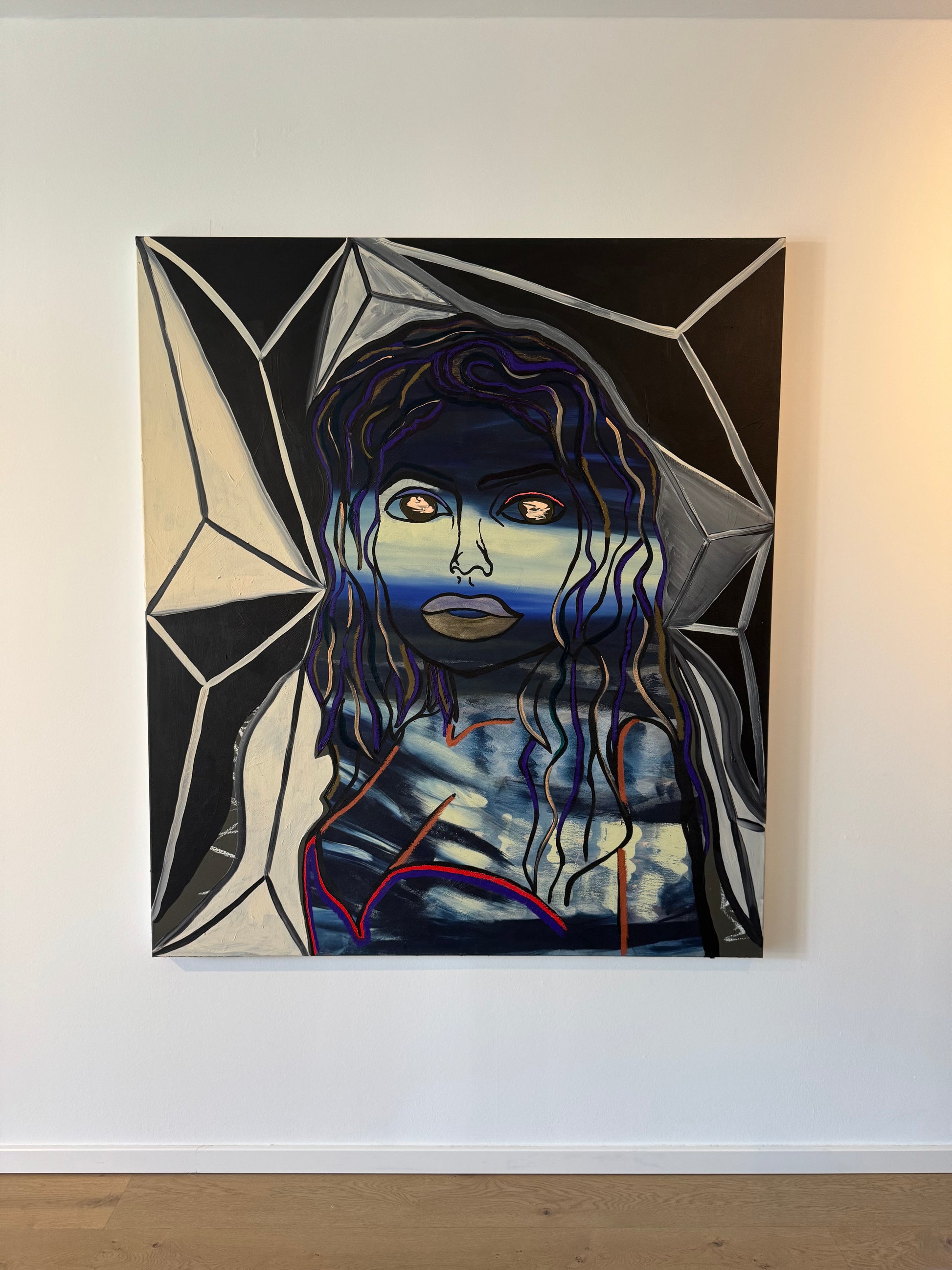 Woman in blue