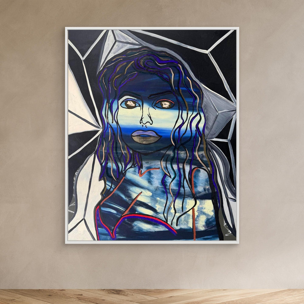 Woman in blue