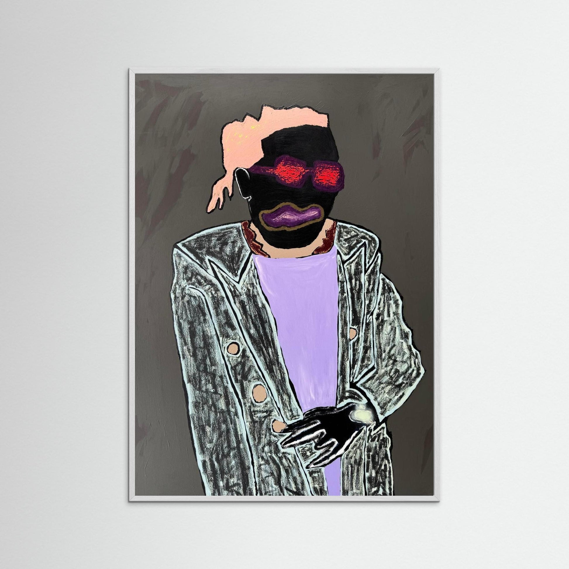 Man with red glasses