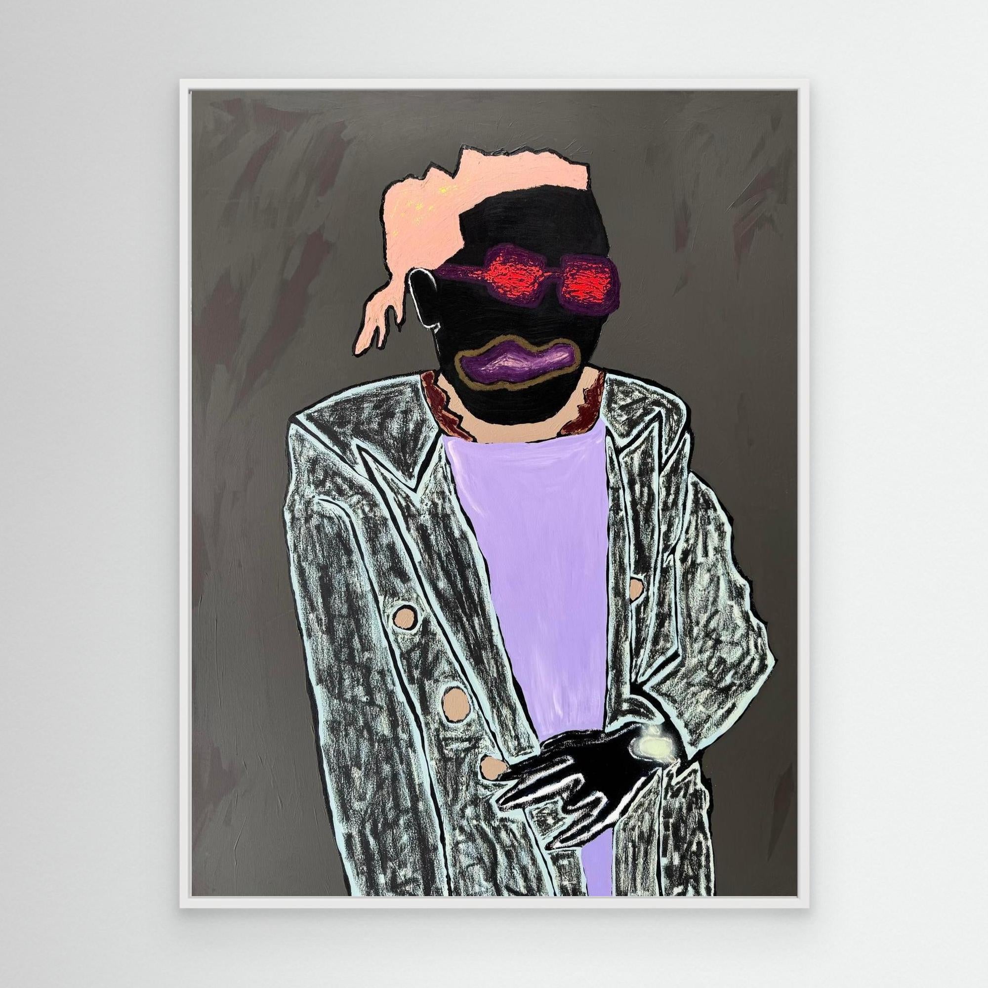 Man with red glasses