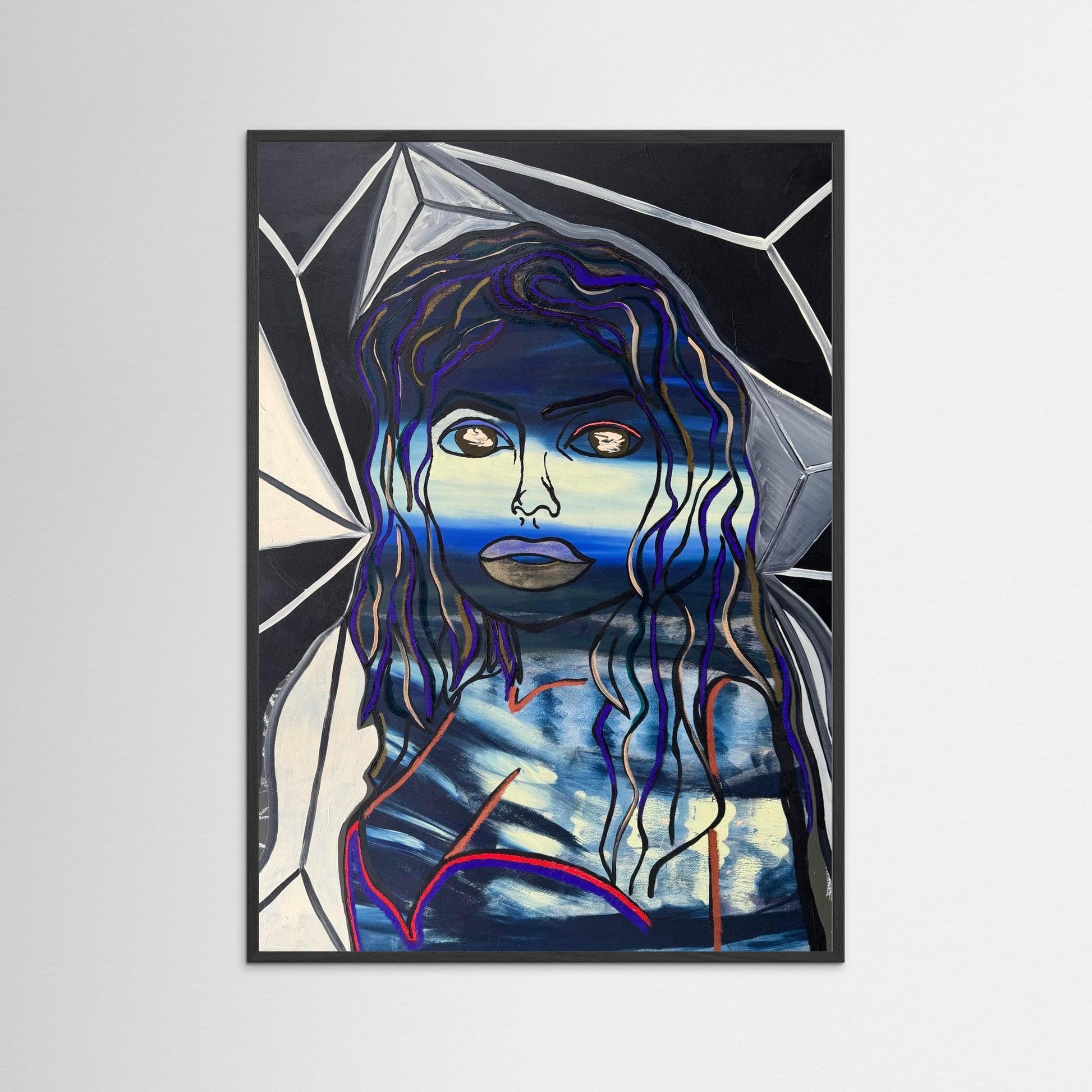 Woman in blue