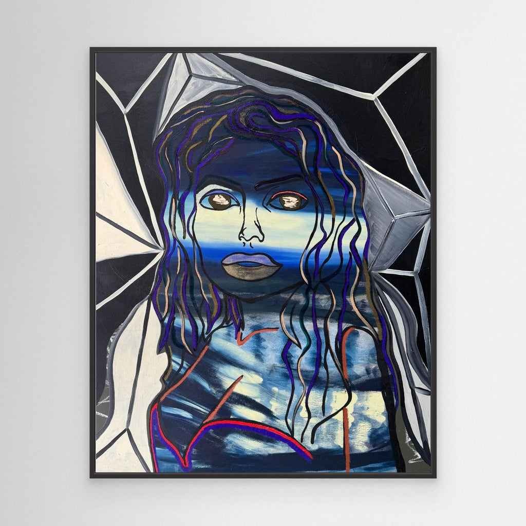 Woman in blue
