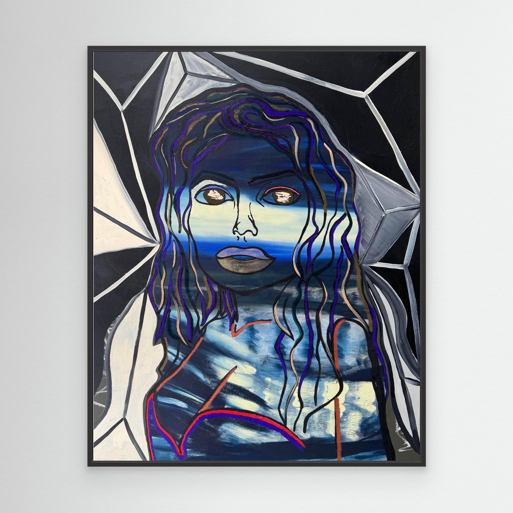 Woman in blue