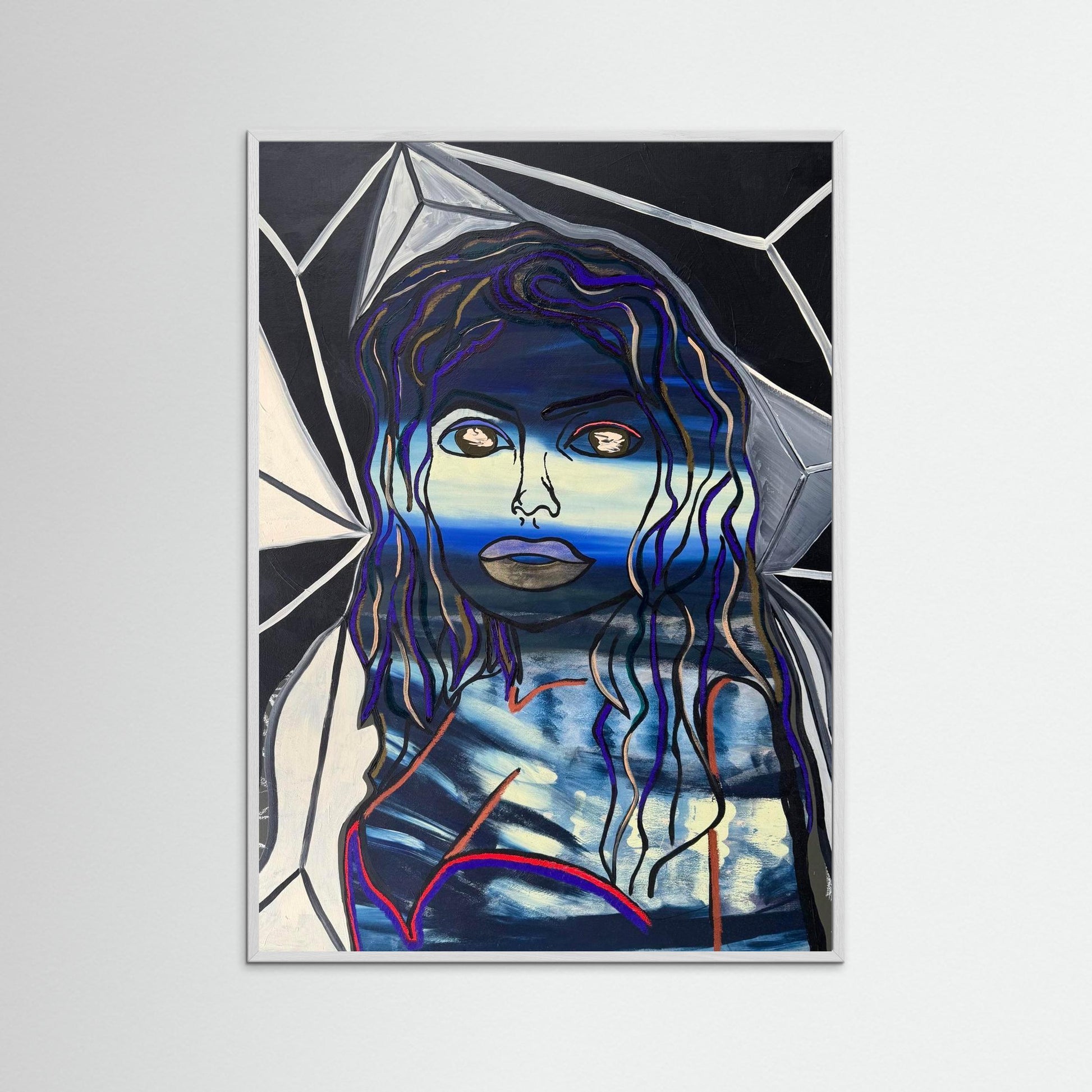 Woman in blue