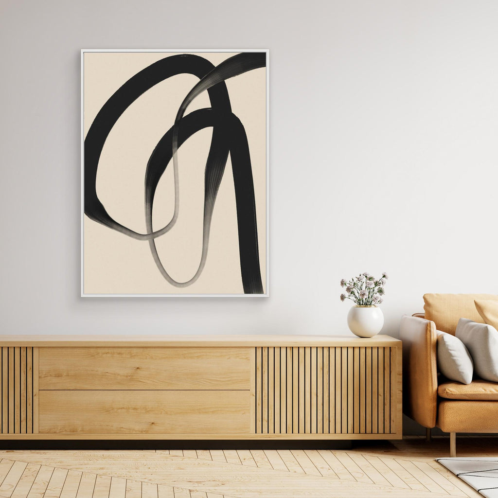Black line on beige