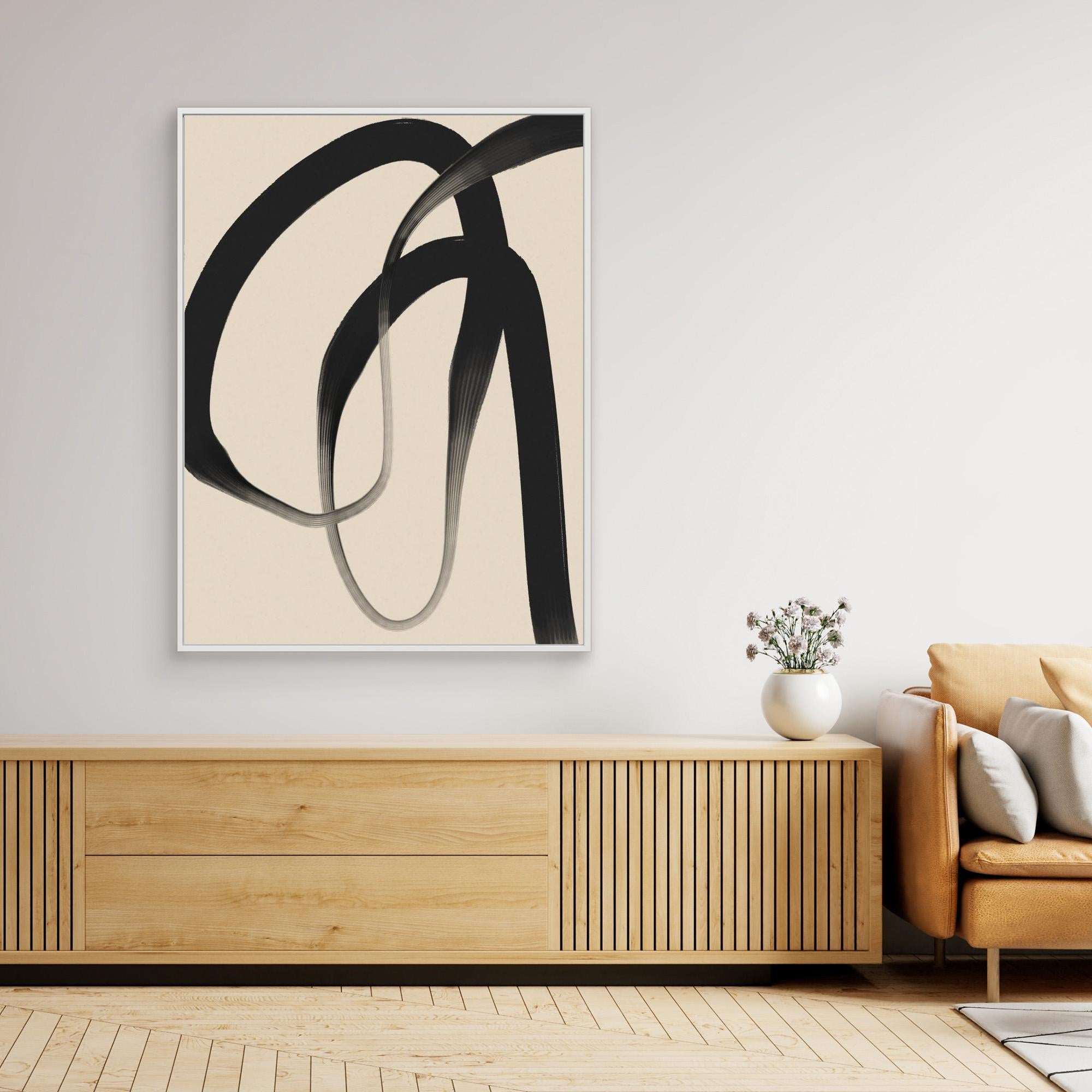 Black line on beige