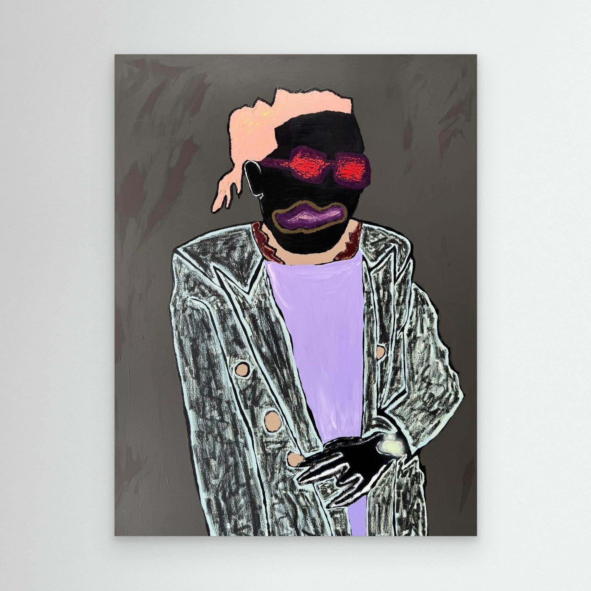 Man with red glasses