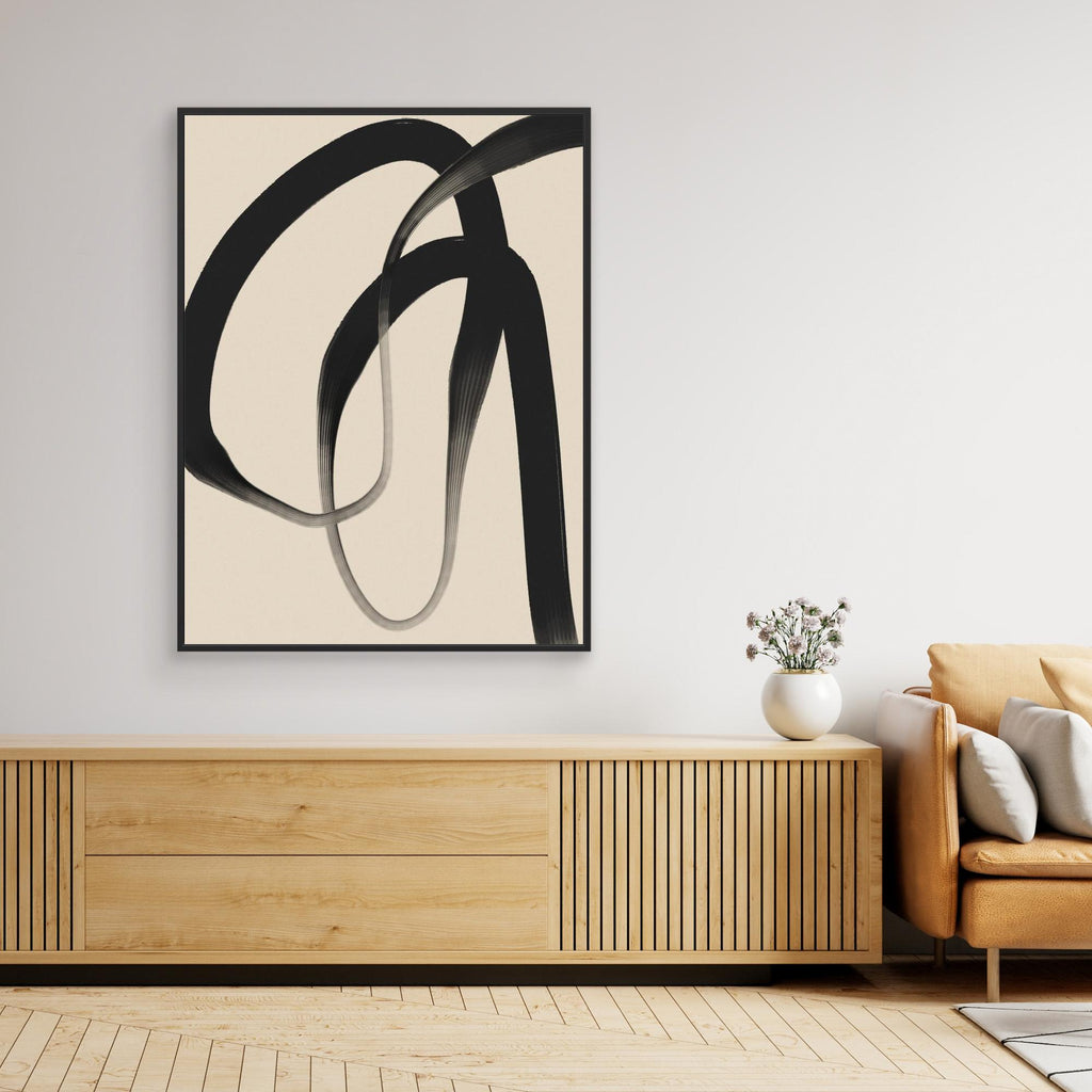 Black line on beige