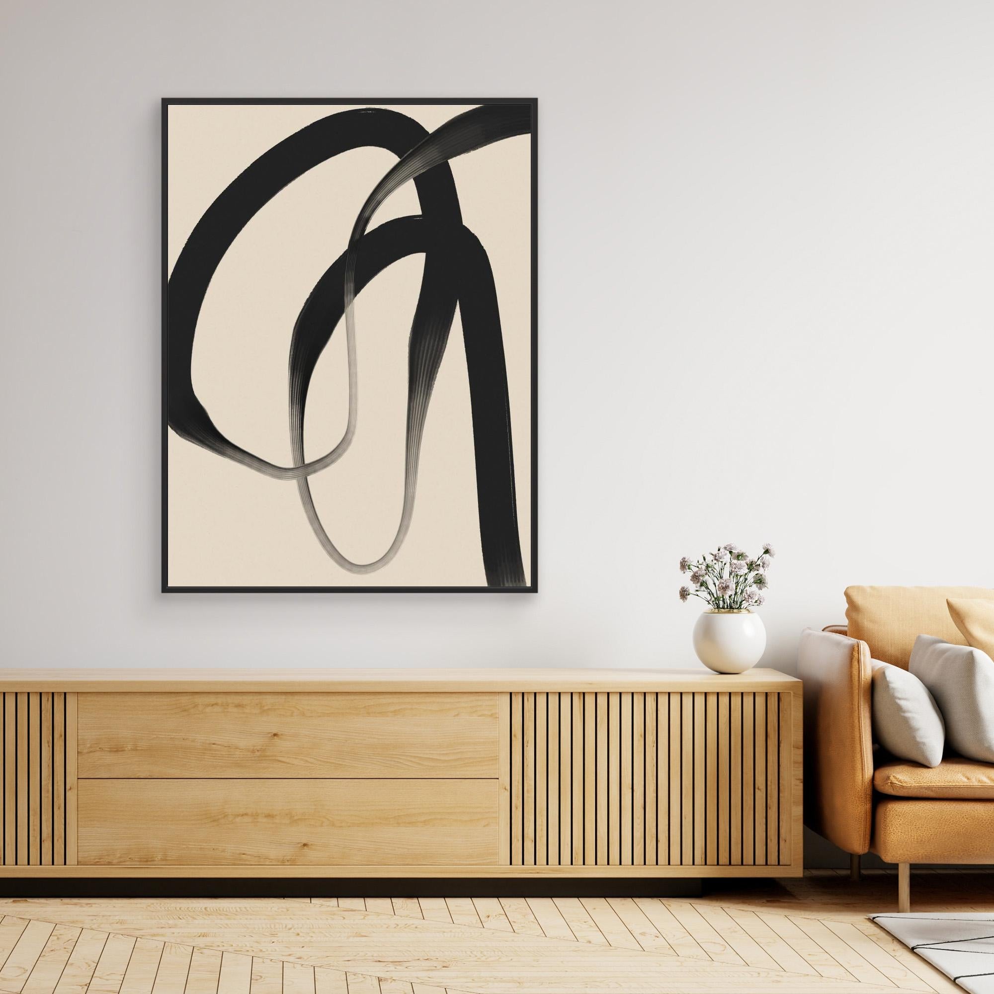 Black line on beige