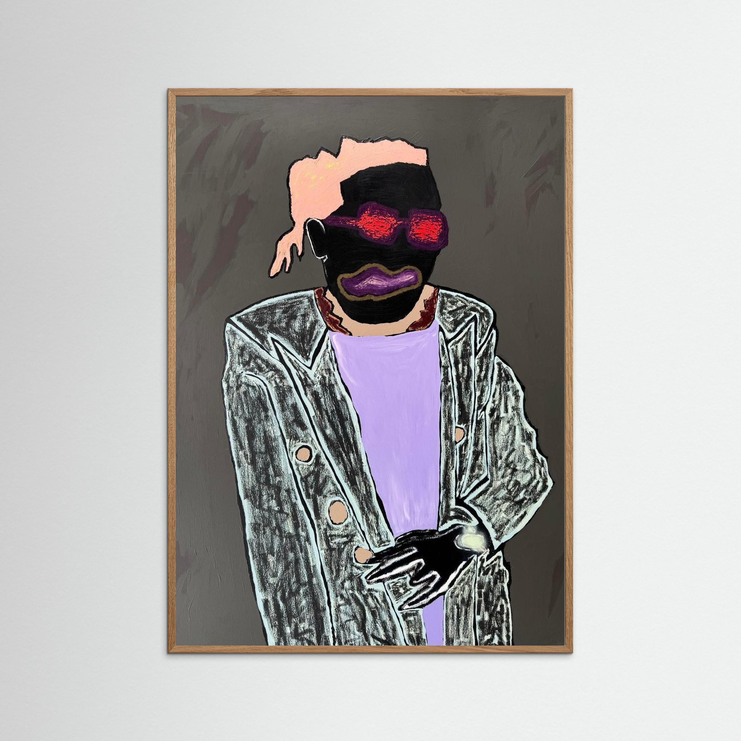 Man with red glasses