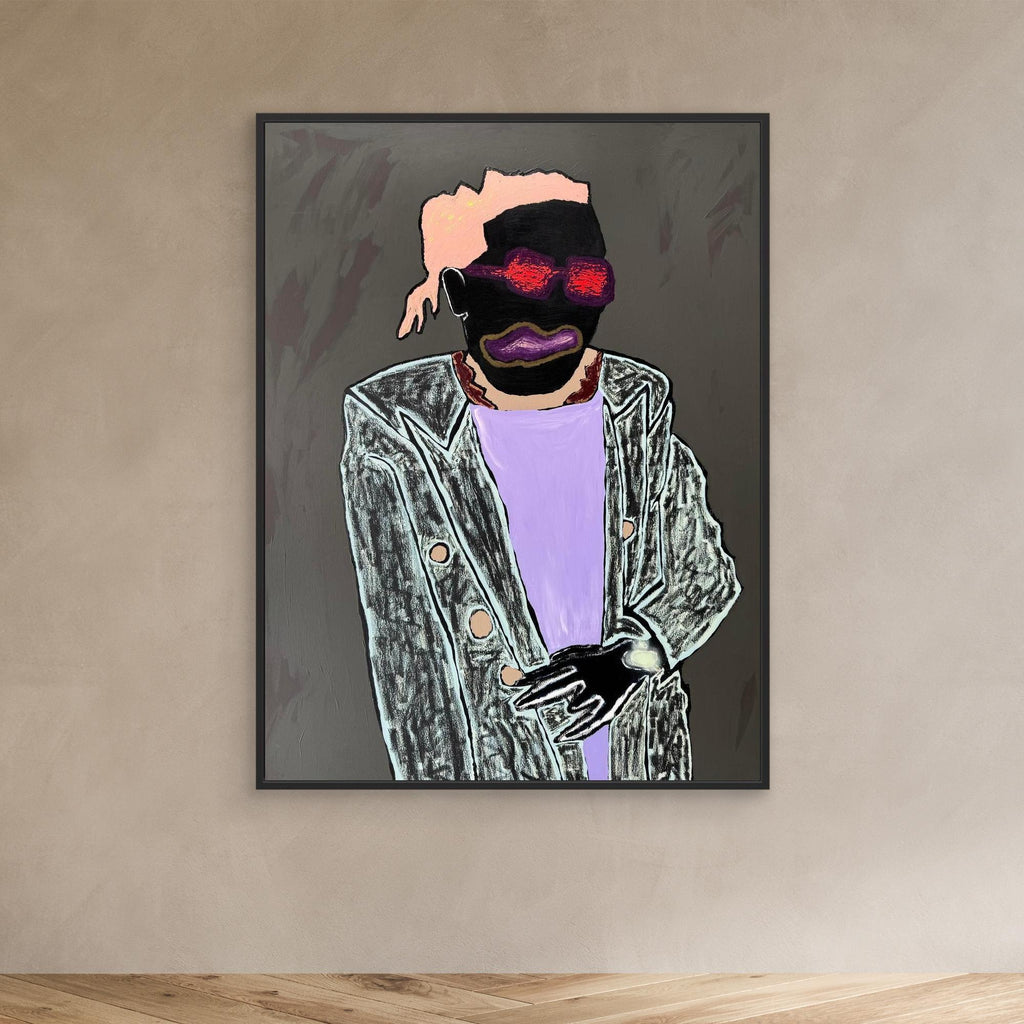 Man with red glasses